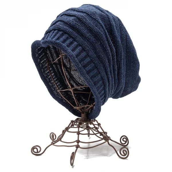 カシラCA4LA コットンニットキャップ 紺 K-115485_001