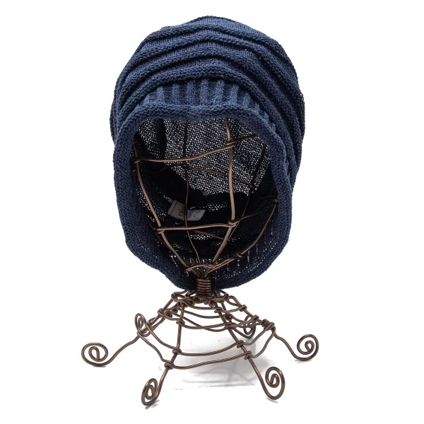 カシラCA4LA コットンニットキャップ 紺 K-115485_002