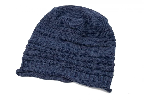 カシラCA4LA コットンニットキャップ 紺 K-115485_005