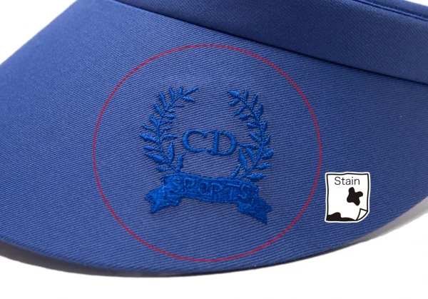 クリスチャンディオールスポーツChristian Dior SPORTS ロゴ刺繍サンバイザー 青 K-115487_005