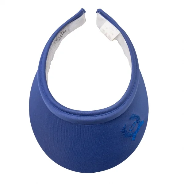 クリスチャンディオールスポーツChristian Dior SPORTS ロゴ刺繍サンバイザー 青 K-115487_006