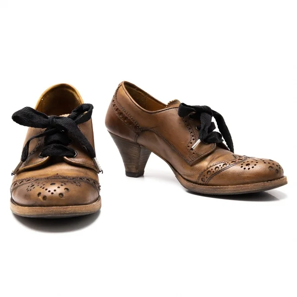 トゥーアンドコーTO&CO. レザーヒールウイングチップシューズ 茶37(24cm位) K-115503_001