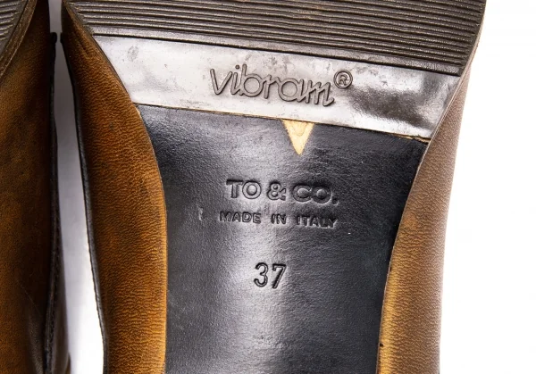 トゥーアンドコーTO&CO. レザーヒールウイングチップシューズ 茶37(24cm位) K-115503_014