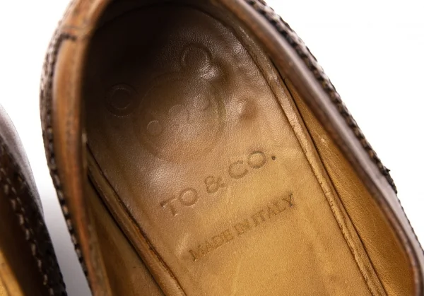 トゥーアンドコーTO&CO. レザーヒールウイングチップシューズ 茶37(24cm位) K-115503_017