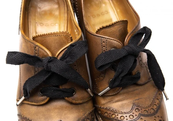 トゥーアンドコーTO&CO. レザーヒールウイングチップシューズ 茶37(24cm位) K-115503_006