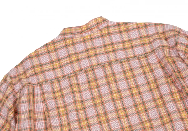 Papas Cotton Check Sleeve Switching Long Sleeve Shirt K-115520_013