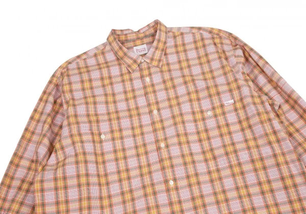Papas Cotton Check Sleeve Switching Long Sleeve Shirt K-115520_002