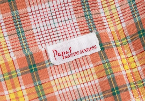 Papas Cotton Check Sleeve Switching Long Sleeve Shirt K-115520_006