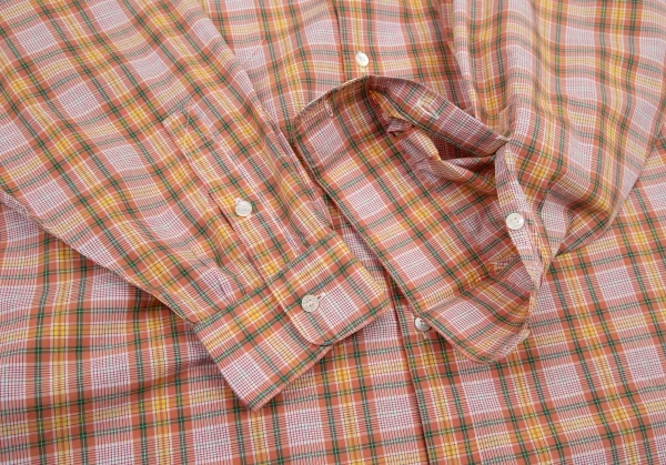 Papas Cotton Check Sleeve Switching Long Sleeve Shirt K-115520_009