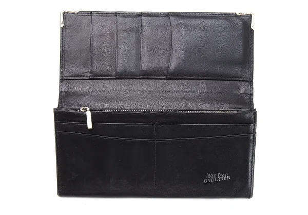 ジャンポールゴルチエJean Paul GAULTIER ビッグアイレットレザー長財布 黒 K-115526_014