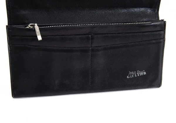 ジャンポールゴルチエJean Paul GAULTIER ビッグアイレットレザー長財布 黒 K-115526_019