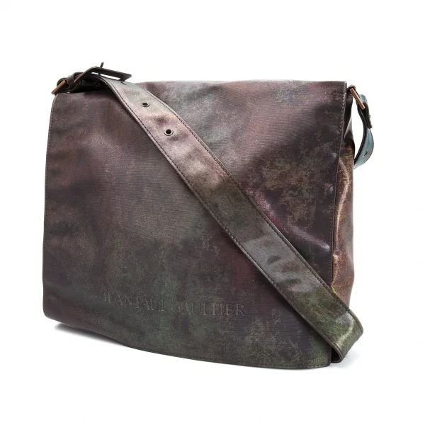 Jean-Paul GAULTIER V Cyber ​​Flap Shoulder Bag Green  K-115528_001