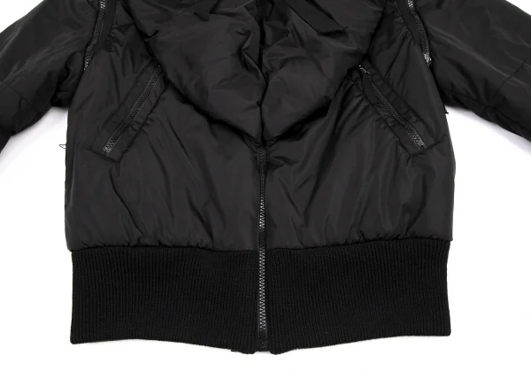 ヴィクター＆ロルフVIKTOR&ROLF 袖着脱ビッグカラー中綿ジャケット 黒40 K-115533_012