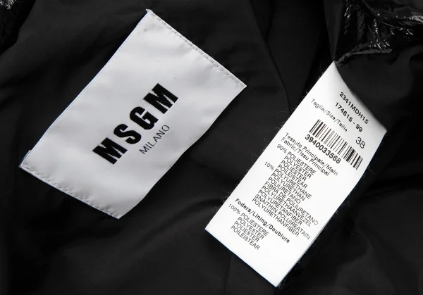 エムエスジーエムMSGM パテントダウンジャケット 黒38 K-115534_019