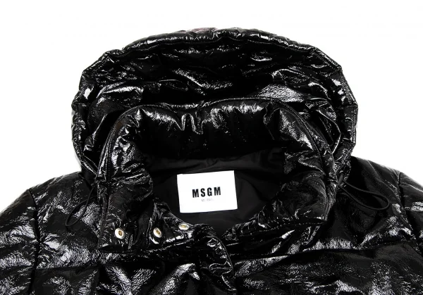 エムエスジーエムMSGM パテントダウンジャケット 黒38 K-115534_004