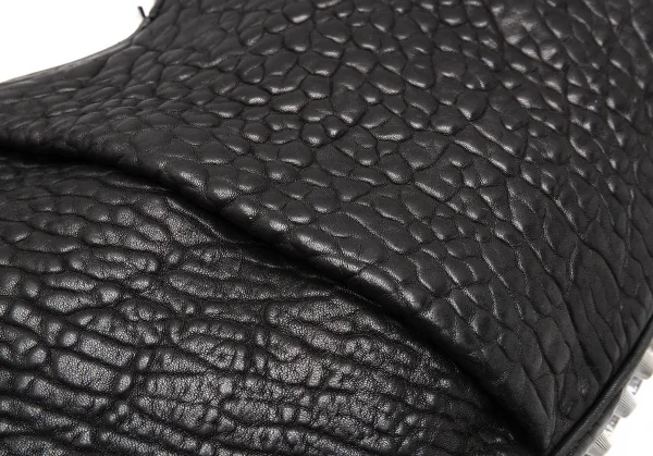 アレキサンダーワンALEXANDER WANG ボトムスタッズシュリンクレザーショルダーバッグ 黒 K-115536_010