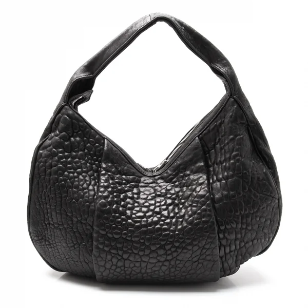 アレキサンダーワンALEXANDER WANG ボトムスタッズシュリンクレザーショルダーバッグ 黒 K-115536_002