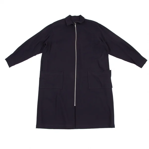 ワイズY's ウールジップアップシャツコート 紺M位 (K-115545)