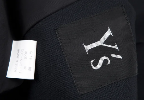 ワイズY's ウールドレープボタンレスコート 紺M位 K-115547_013