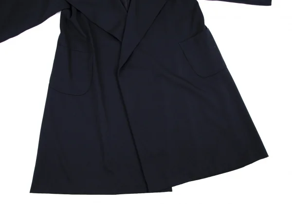 ワイズY's ウールドレープボタンレスコート 紺M位 K-115547_007