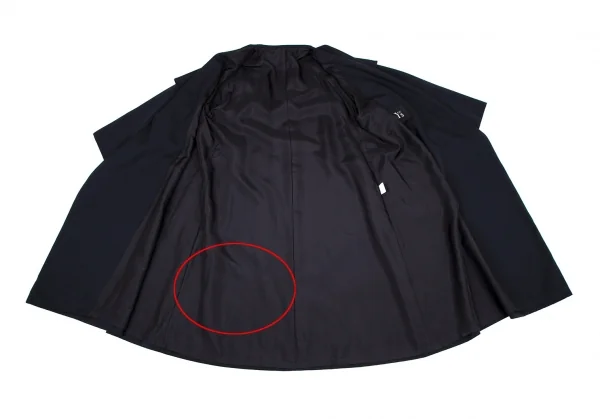 ワイズY's ウールドレープボタンレスコート 紺M位 K-115547_009