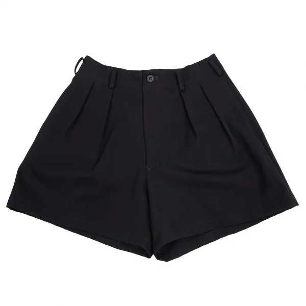 ワイズY's ウールギャバツータックショートパンツ 濃紺M位 K-115550_001