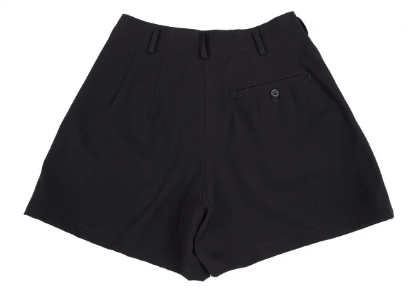 ワイズY's ウールギャバツータックショートパンツ 濃紺M位 K-115550_011