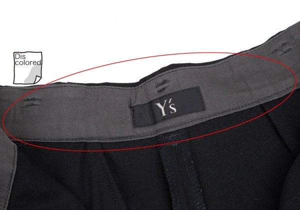 ワイズY's ウールギャバツータックショートパンツ 濃紺M位 K-115550_006