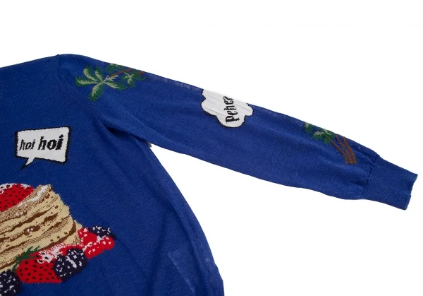 トリコ コムデギャルソン トリコスペシャルtricot COMME des GARCONS tricot Special ハワイアンパンケーキインターシャニット 青S位 K-115563_004