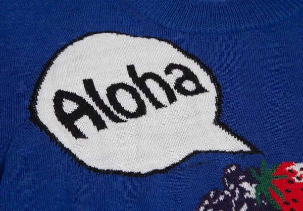 トリコ コムデギャルソン トリコスペシャルtricot COMME des GARCONS tricot Special ハワイアンパンケーキインターシャニット 青S位 K-115563_007