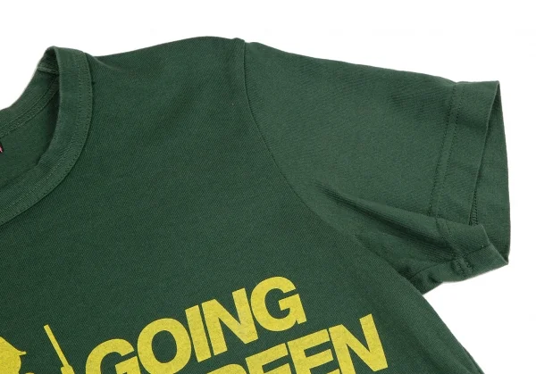 ジュンヤワタナベマンピンク コムデギャルソンJUNYA WATANABE MAN PINK COMME des GARCONS ファーマープリント製品染めTシャツ 深緑S K-115564_004