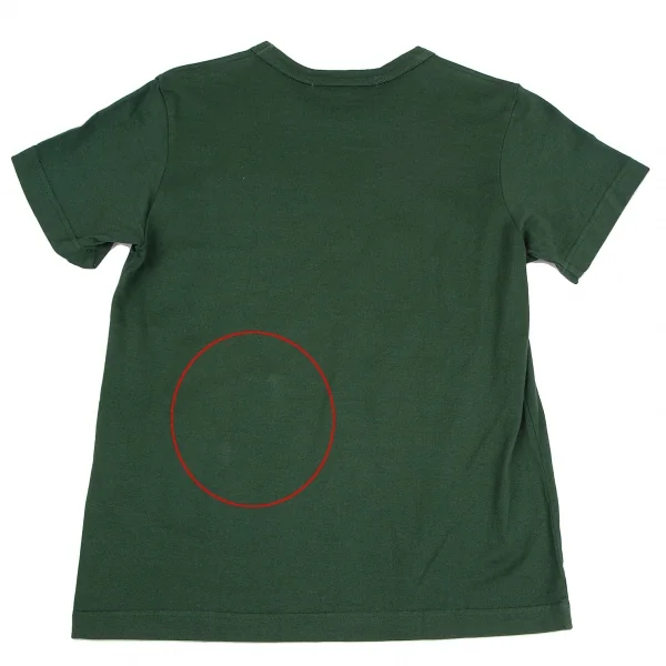 ジュンヤワタナベマンピンク コムデギャルソンJUNYA WATANABE MAN PINK COMME des GARCONS ファーマープリント製品染めTシャツ 深緑S K-115564_009