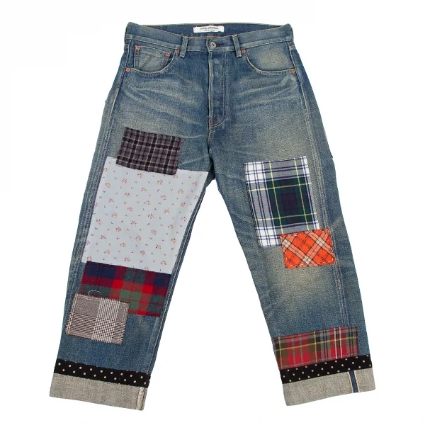ジュンヤワタナベ コムデギャルソン デニムJUNYA WATANABE COMME des GARCONS denim マルチファブリックパッチワークデニムパンツ 淡インディゴS K-115566_001