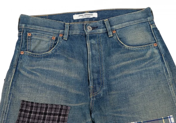 ジュンヤワタナベ コムデギャルソン デニムJUNYA WATANABE COMME des GARCONS denim マルチファブリックパッチワークデニムパンツ 淡インディゴS K-115566_002
