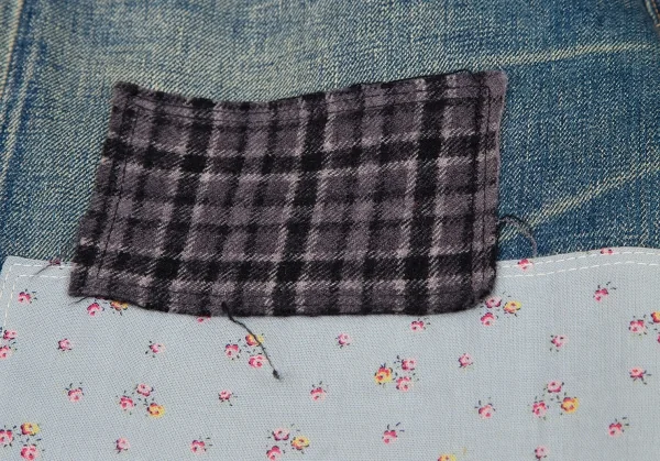 ジュンヤワタナベ コムデギャルソン デニムJUNYA WATANABE COMME des GARCONS denim マルチファブリックパッチワークデニムパンツ 淡インディゴS K-115566_009