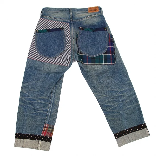 ジュンヤワタナベ コムデギャルソン デニムJUNYA WATANABE COMME des GARCONS denim マルチファブリックパッチワークデニムパンツ 淡インディゴS K-115566_012