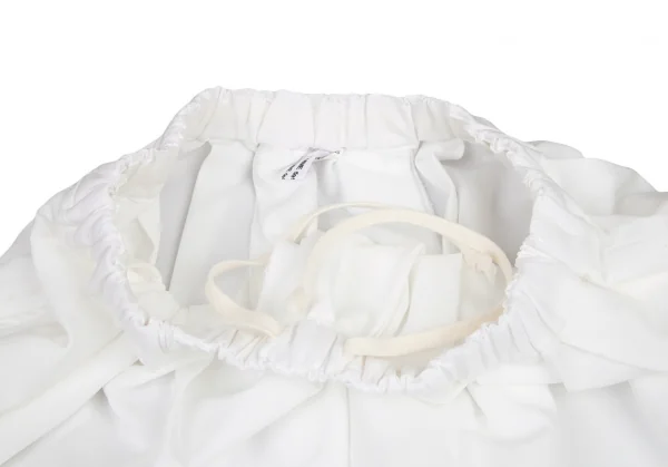 コムコム コムデギャルソンCOMME des GARCONS エステルギャザーサルエルパンツ 白S K-115576_003