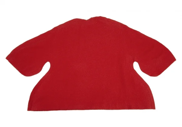 コムデギャルソンCOMME des GARCONS ウールフェルト2次元トップス 赤XS K-115589_011
