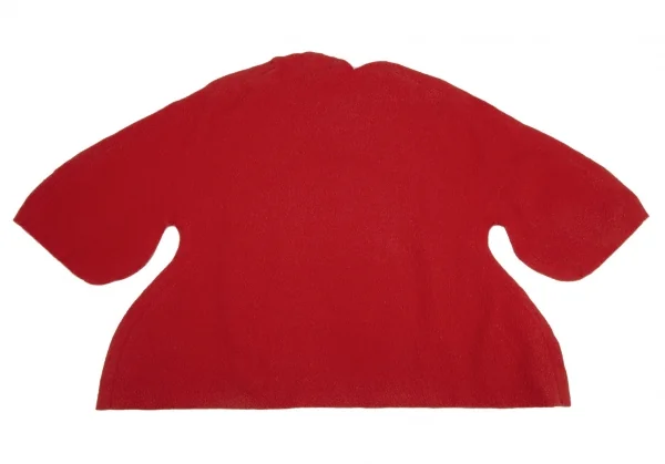 コムデギャルソンCOMME des GARCONS ウールフェルト2次元トップス 赤XS K-115589_002