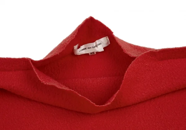 コムデギャルソンCOMME des GARCONS ウールフェルト2次元トップス 赤XS K-115589_005