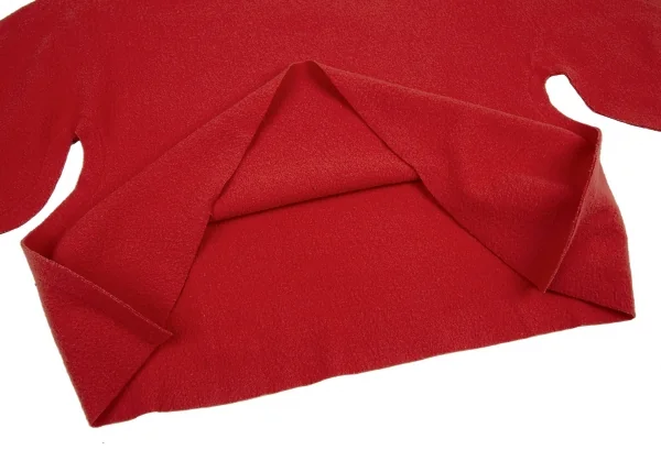 コムデギャルソンCOMME des GARCONS ウールフェルト2次元トップス 赤XS K-115589_009