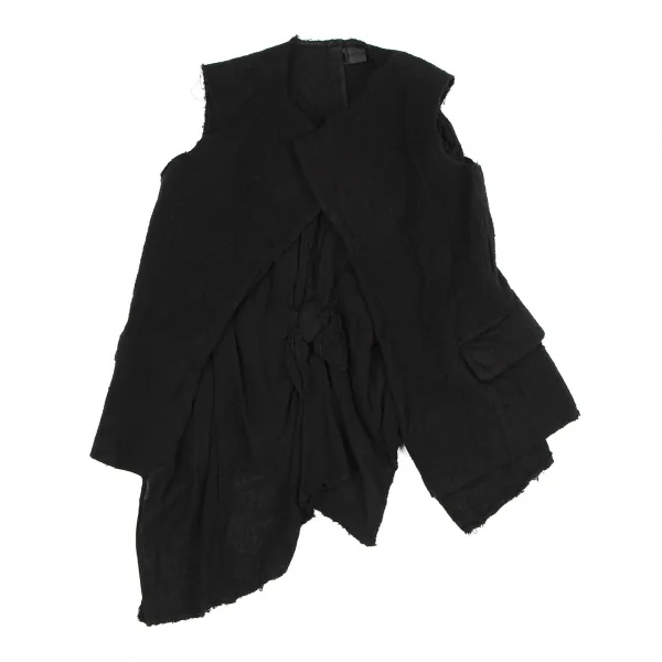 コムデギャルソンCOMME des GARCONS ノットデザインレイヤードジレベスト 黒S K-115590_002