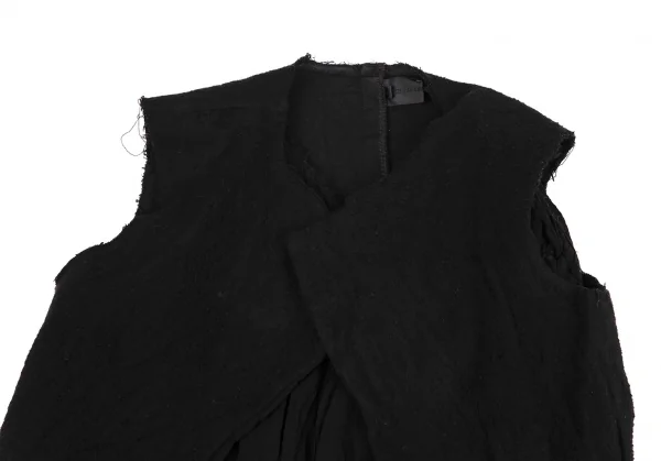 コムデギャルソンCOMME des GARCONS ノットデザインレイヤードジレベスト 黒S K-115590_003