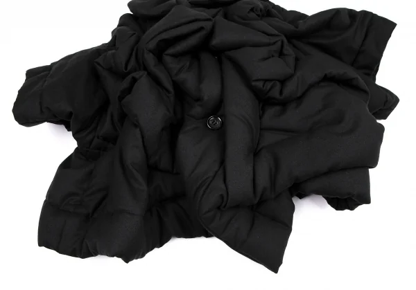 コムデギャルソンCOMME des GARCONS ギャザーデザイン中綿ウールジャケット 黒XS K-115593_006