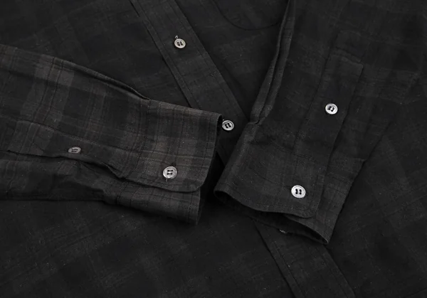 コムデギャルソン シャツCOMME des GARCONS SHIRT コットンチェックボタンダウンシャツ チャコールL K-115608_011