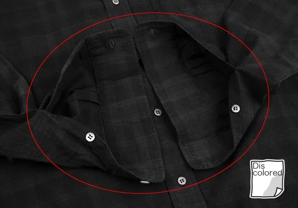 コムデギャルソン シャツCOMME des GARCONS SHIRT コットンチェックボタンダウンシャツ チャコールL K-115608_012