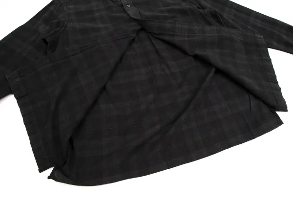 コムデギャルソン シャツCOMME des GARCONS SHIRT コットンチェックボタンダウンシャツ チャコールL K-115608_014