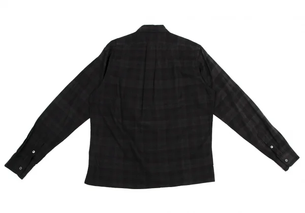 コムデギャルソン シャツCOMME des GARCONS SHIRT コットンチェックボタンダウンシャツ チャコールL K-115608_015