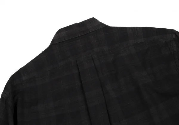 コムデギャルソン シャツCOMME des GARCONS SHIRT コットンチェックボタンダウンシャツ チャコールL K-115608_016