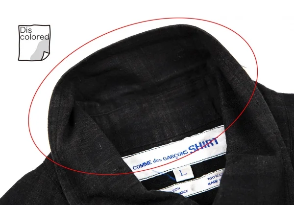 コムデギャルソン シャツCOMME des GARCONS SHIRT コットンチェックボタンダウンシャツ チャコールL K-115608_006